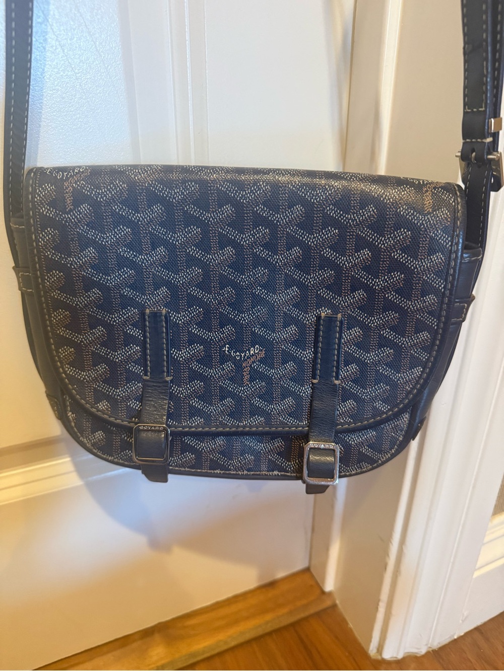 Goyard Belvedere PM Crossbody Bag in Navy Blue
